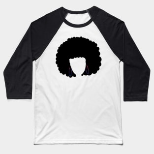 Bisexual Flag Afro Baseball T-Shirt